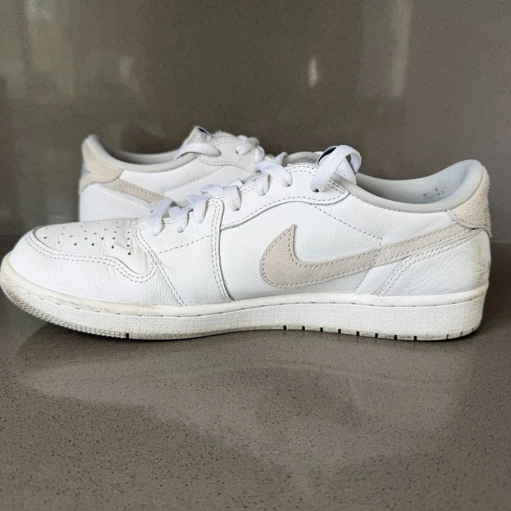 Air Jordan 1 Low OG Neutral Grey Men's Size 11 White Gray CZ0790-100 Sneakers